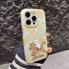 For iPhone 14 IMD Full Pattern TPU Phone Case(Beige Rabbit) - 1