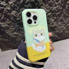 For iPhone 14 Plus IMD Full Pattern TPU Phone Case(Green Lazy Cat) - 1