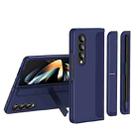 For Samsung Galaxy Z Fold4 2 in 1 Detachable Holder Pen Holder Phone Case(Blue) - 1