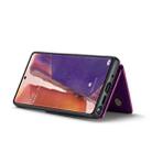 For Samsung Galaxy Note20 DG.MING M3 Series Glitter Powder Card Bag Leather Case(Dark Purple) - 5