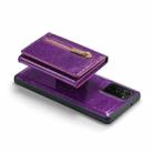 For Samsung Galaxy Note20 DG.MING M3 Series Glitter Powder Card Bag Leather Case(Dark Purple) - 6