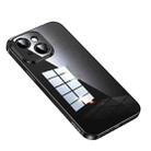 For iPhone 14 Plus SULADA Shine Through Series Plating TPU Transparent Phone Protective Case(Black) - 1