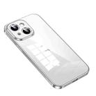 For iPhone 14 Plus SULADA Shine Through Series Plating TPU Transparent Phone Protective Case(Silver) - 1