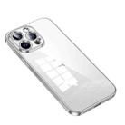 For iPhone 14 Pro SULADA Shine Through Series Plating TPU Transparent Phone Protective Case(Silver) - 1