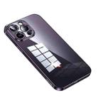 For iPhone 14 Pro SULADA Shine Through Series Plating TPU Transparent Phone Protective Case(Dark Purple) - 1