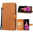 For OPPO Reno9 Leather Phone Case(Brown) - 1