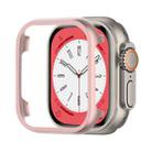 For Apple Watch Ultra 49mm Aluminum Alloy Frame Protective Case(Pink) - 1