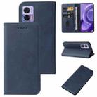 For Motorola Edge 30 Neo Magnetic Closure Leather Phone Case(Blue) - 1