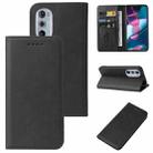 For Motorola Edge+ 5G UW 2022/Edge 30 Pro Magnetic Closure Leather Phone Case(Black) - 1