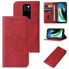 For Motorola Moto Defy 2021 Magnetic Closure Leather Phone Case(Red) - 1