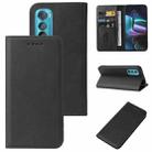 For Motorola Edge 30 Magnetic Closure Leather Phone Case(Black) - 1