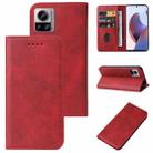 For Motorola Edge 30 Ultra Magnetic Closure Leather Phone Case(Red) - 1