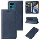 For Motorola Moto G22 Magnetic Closure Leather Phone Case(Blue) - 1