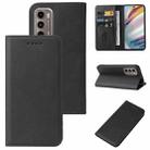 For Motorola Moto G60/G40 Fusion Magnetic Closure Leather Phone Case(Black) - 1