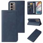 For Motorola Moto G60/G40 Fusion Magnetic Closure Leather Phone Case(Blue) - 1