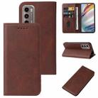 For Motorola Moto G60/G40 Fusion Magnetic Closure Leather Phone Case(Brown) - 1