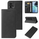 For Motorola Moto G72 Magnetic Closure Leather Phone Case(Black) - 1