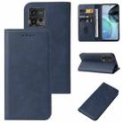 For Motorola Moto G72 Magnetic Closure Leather Phone Case(Blue) - 1