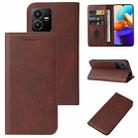 For vivo Y22s/Y22/Y35 Magnetic Closure Leather Phone Case(Brown) - 1