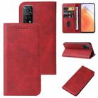 For ZTE Blade A51 Lite/A5 2020 Magnetic Closure Leather Phone Case(Red) - 1