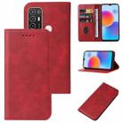 For ZTE Blade A52 2022 Magnetic Closure Leather Phone Case(Red) - 1