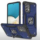 For Samsung Galaxy A53 Magnetic Armor Shockproof TPU + PC Phone Case with Metal Ring Holder(Blue) - 1