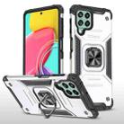 For Samsung Galaxy M53 Magnetic Armor Shockproof TPU + PC Phone Case with Metal Ring Holder(Silver) - 1