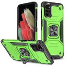 For Motorola Moto G22 Magnetic Armor Shockproof TPU + PC Phone Case with Metal Ring Holder(Green) - 1