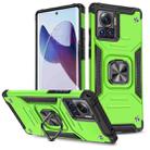 For Motorola Moto X30 Pro Magnetic Armor Shockproof TPU + PC Phone Case with Metal Ring Holder(Green) - 1