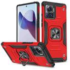 For Motorola Moto X30 Pro Magnetic Armor Shockproof TPU + PC Phone Case with Metal Ring Holder(Red) - 1