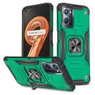 For Realme 9i Magnetic Armor Shockproof TPU + PC Phone Case with Metal Ring Holder(Dark Green) - 1