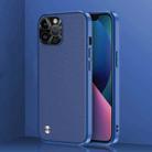 For iPhone 13 Pro Carbon Fiber Kevlar Phone Case(Ocean Blue) - 1