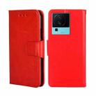 For vivo iQOO Neo7 Crystal Texture Horizontal Flip Leather Phone Case(Red) - 1