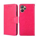 For Realme 9i 5G Global/10 5G Crystal Texture Horizontal Flip Leather Phone Case(Rose Red) - 1