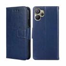 For Realme 9i 5G Global/10 5G Crystal Texture Horizontal Flip Leather Phone Case(Royal Blue) - 1