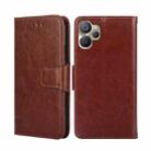 For Realme 9i 5G Global/10 5G Crystal Texture Horizontal Flip Leather Phone Case(Brown) - 1