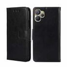 For Realme 9i 5G Global/10 5G Crystal Texture Horizontal Flip Leather Phone Case(Black) - 1