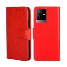 For vivo T2x 5G/Y73t/iQOO Z6x Crystal Texture Horizontal Flip Leather Phone Case(Red) - 1