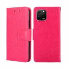 For Huawei nova Y61 Crystal Texture Horizontal Flip Leather Phone Case(Rose Red) - 1