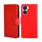 For Honor Play 40 Plus Crystal Texture Horizontal Flip Leather Phone Case(Red) - 1