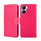 For Honor Play 40 Plus Crystal Texture Horizontal Flip Leather Phone Case(Rose Red) - 1