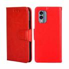 For Nokia X30 5G Crystal Texture Horizontal Flip Leather Phone Case(Red) - 1