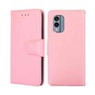 For Nokia X30 5G Crystal Texture Horizontal Flip Leather Phone Case(Pink) - 1