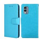 For Nokia X30 5G Crystal Texture Horizontal Flip Leather Phone Case(Light Blue) - 1