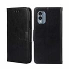 For Nokia X30 5G Crystal Texture Horizontal Flip Leather Phone Case(Black) - 1