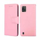 For ZTE Blade A52 Lite Crystal Texture Horizontal Flip Leather Phone Case(Pink) - 1