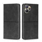 For Realme 9i 5G Global/10 5G Cow Texture Magnetic Leather Phone Case(Black) - 1