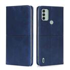 For Nokia C31 Cow Texture Magnetic Leather Phone Case(Blue) - 1