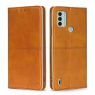 For Nokia C31 Cow Texture Magnetic Leather Phone Case(Light Brown) - 1