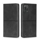 For ZTE Blade A52 Lite Cow Texture Magnetic Leather Phone Case(Black) - 1